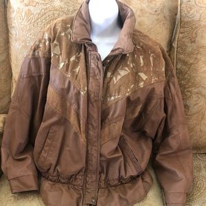 Beautiful brown leather jacket